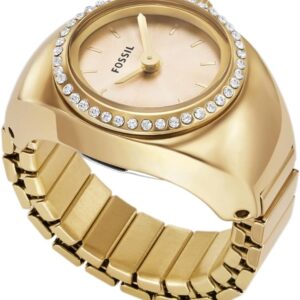 Fossil Women's Watch Ring with Two-Hand Analog Display and Stainless Steel Expansion Band